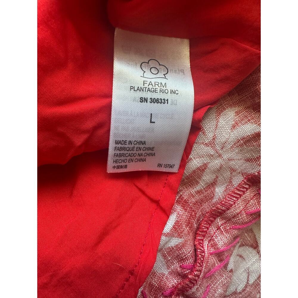 Farm Rio Summer SunriseEmbroidered Linen Maxi Dress NWT- Size L - Picture 10 of 15